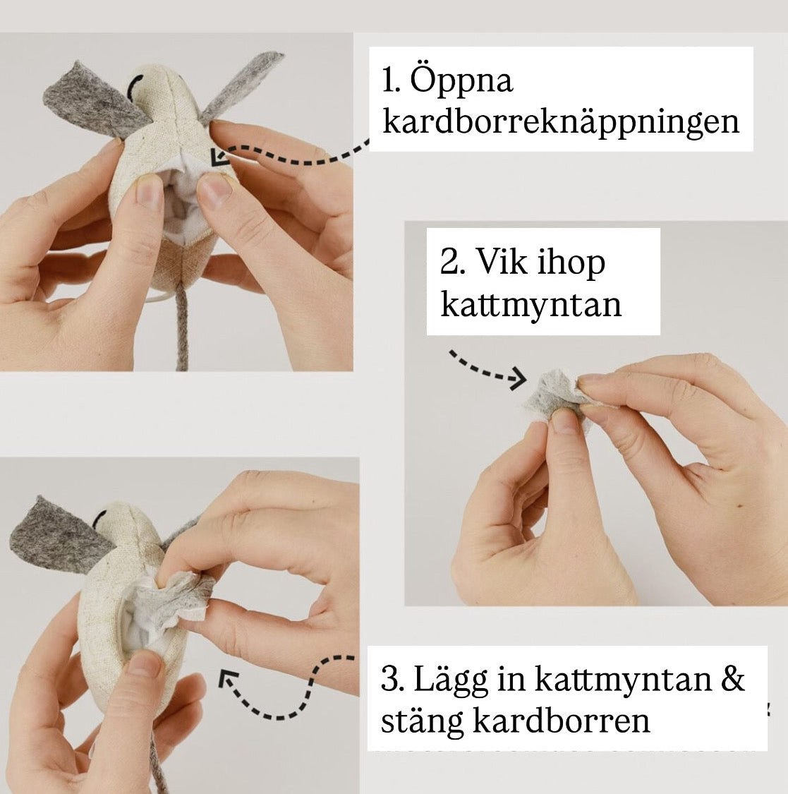 Kattleksak med kattmynta – 3-pack (inkl. refill)