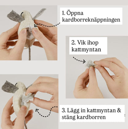 Kattleksak med kattmynta – 3-pack (inkl. refill)