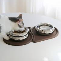 Halo Chrome – upphöjd matskål i keramik – ergonomisk & morrhårsvänlig