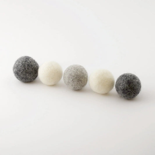 Ullbollar – 5-pack naturliga leksaker