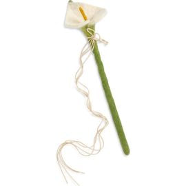 Flora kattvippa - handgjord kattleksak i naturlig ull