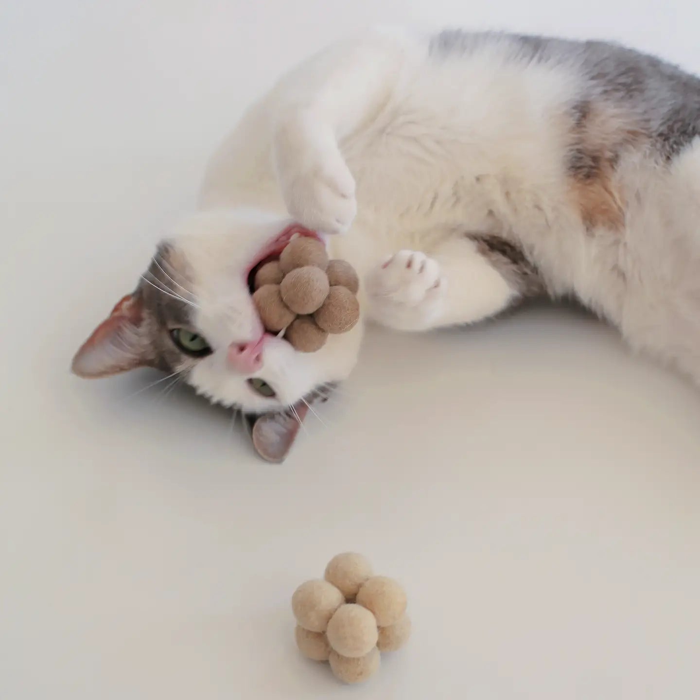 Bubble Wool – Ullbollar för katt 3-pack i ekologisk ull