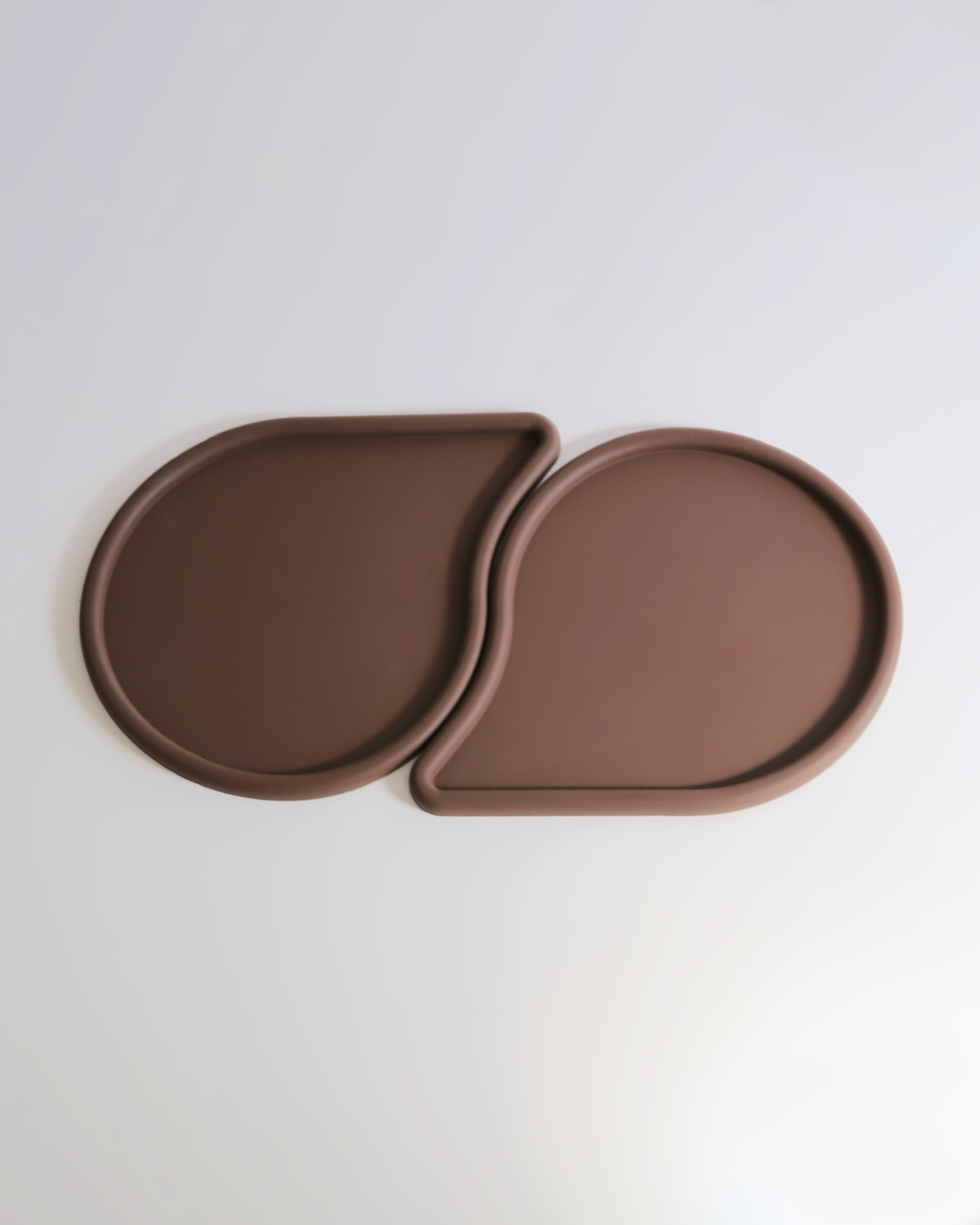 Halo – droppformade matskålsunderlägg i BPA-fri silikon –  (2-pack) – Espresso