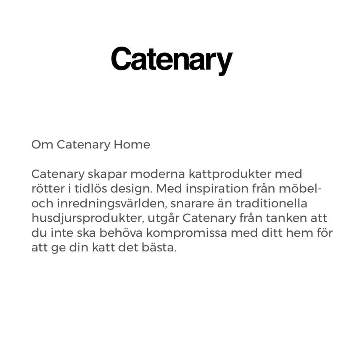 Catenary Home – modernt designvarumärke för stilrena kattprodukter